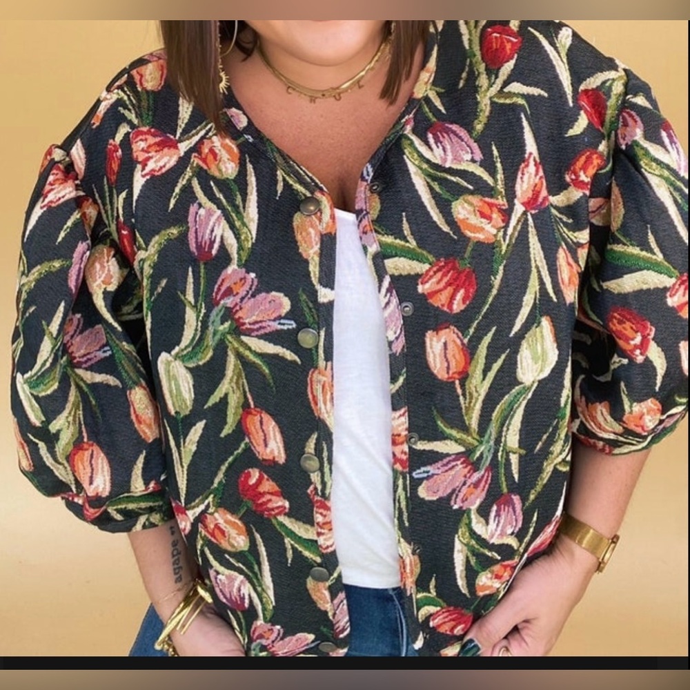 Blossoming Beauty Jacket
- Black